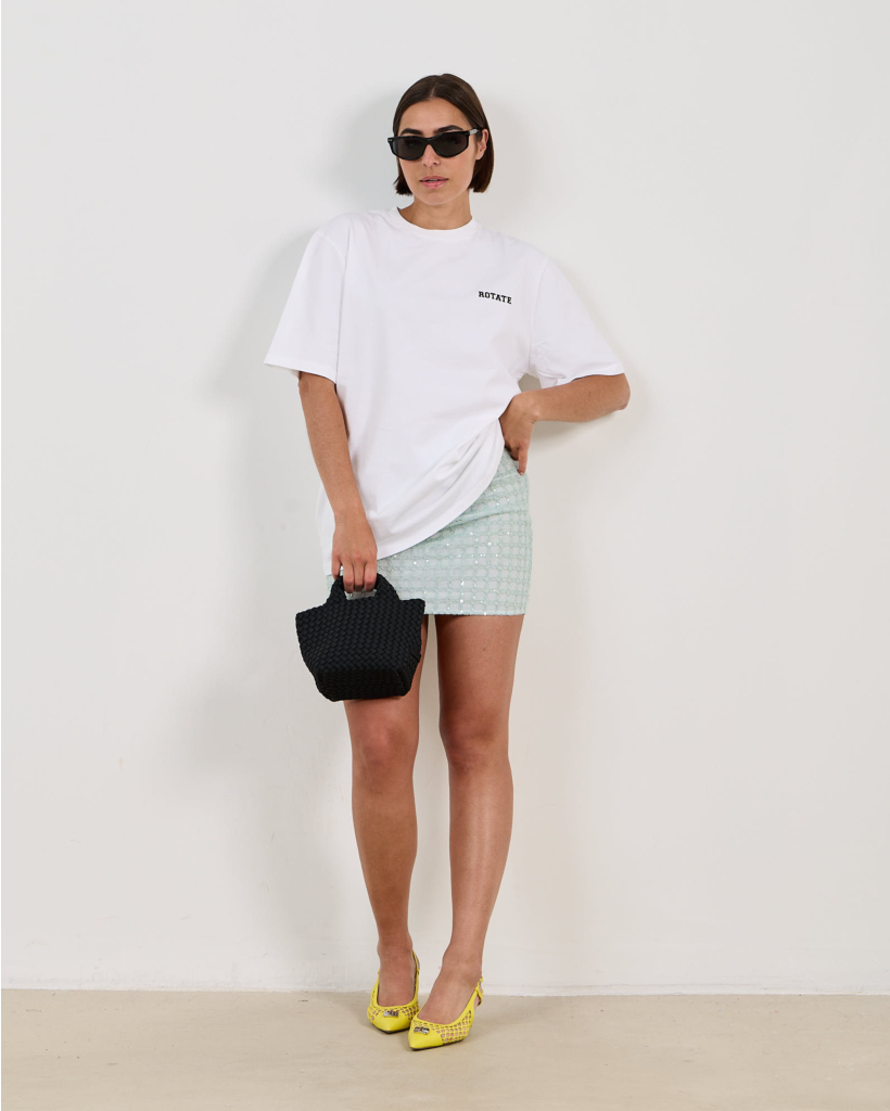 Beaded Mini Rok Ice Flow