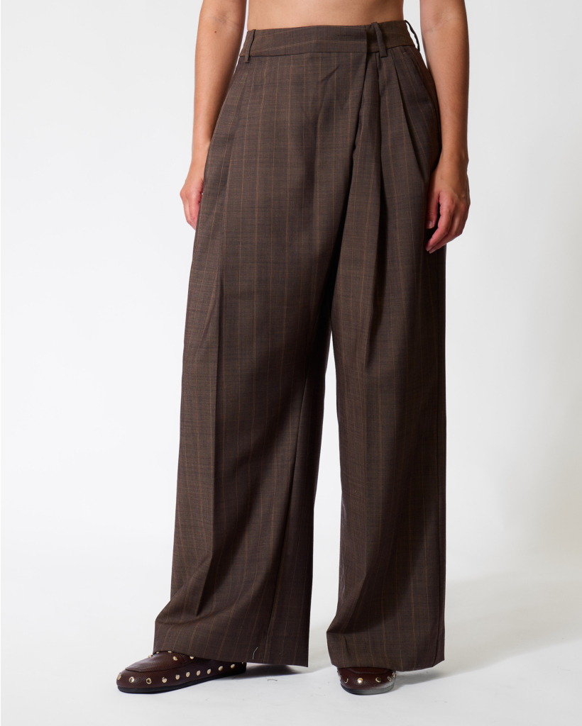 Wollen Pinstripe Pantalon Rain Drum