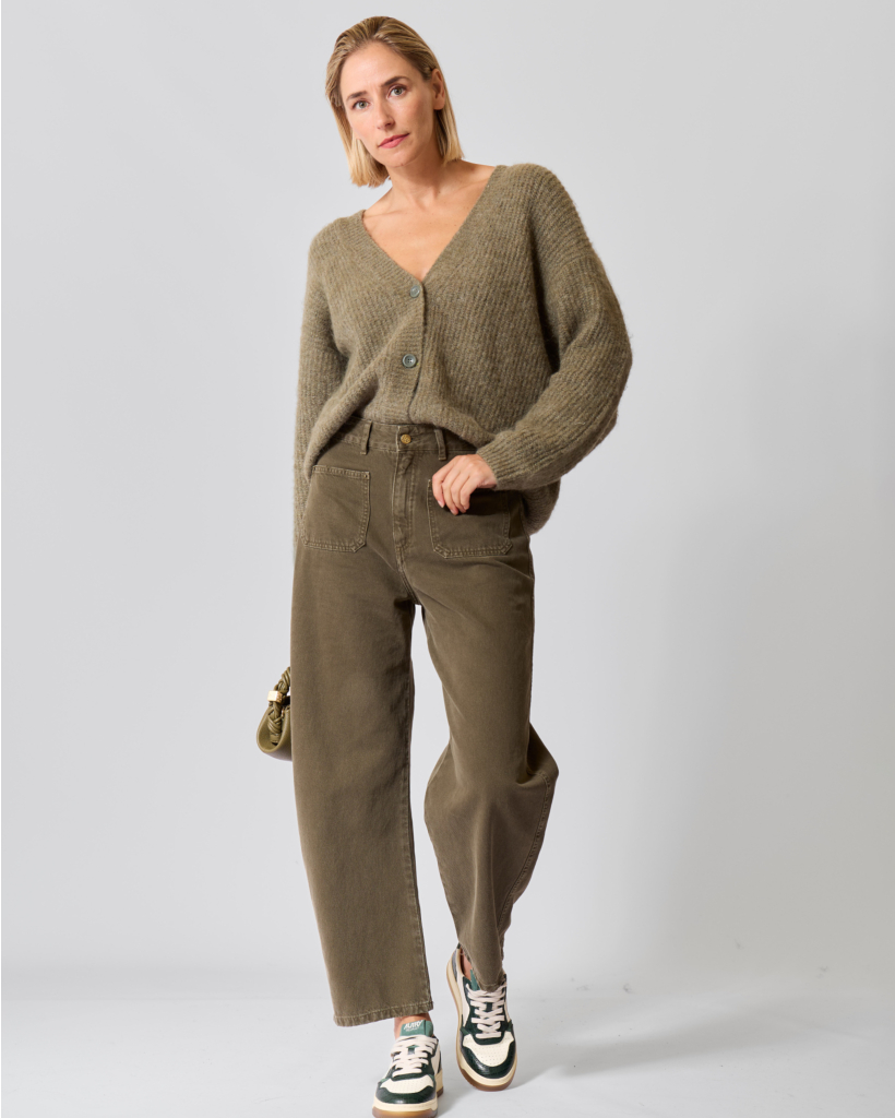 Dali Barrel Jeans Olive Branch