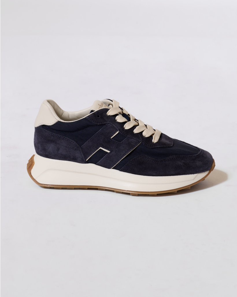 Allacciato H Suede Sneaker Navy
