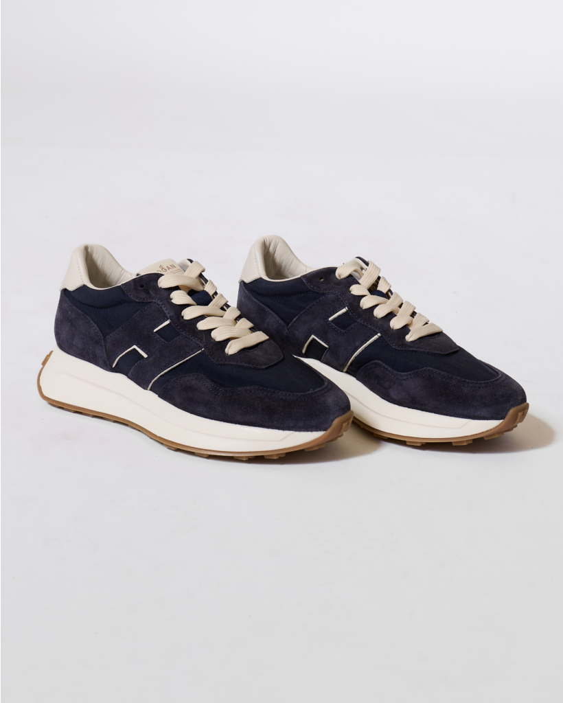 Allacciato H Suede Sneaker Navy