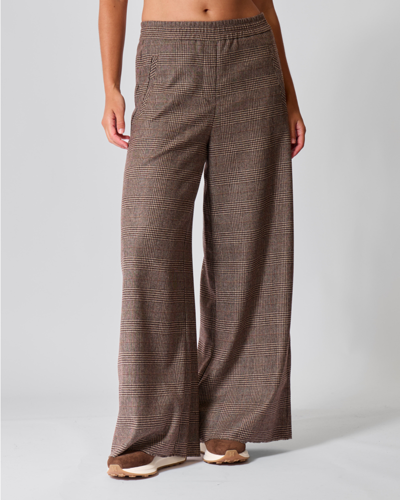 Aveline Geruite Wolmix Pantalon Bruin