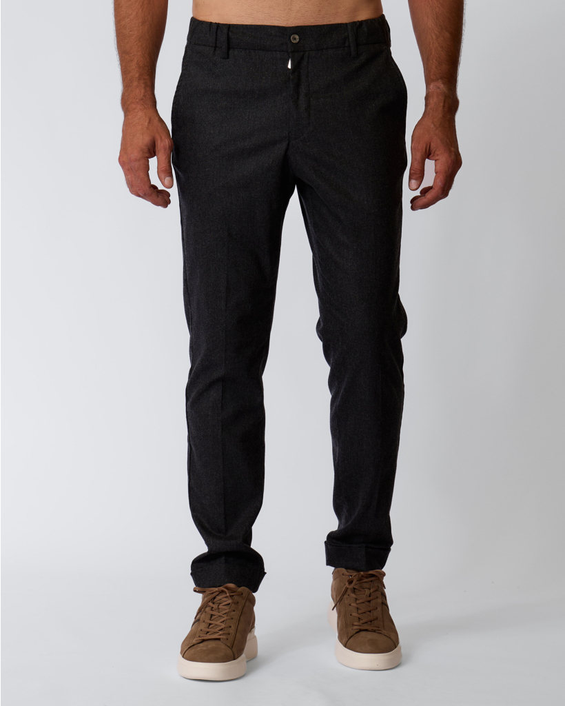 Manu Wolmix Pantalon met Steekzakken Antraciet