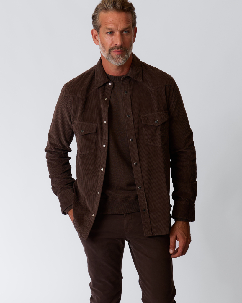 Corduroy Overshirt Marrone