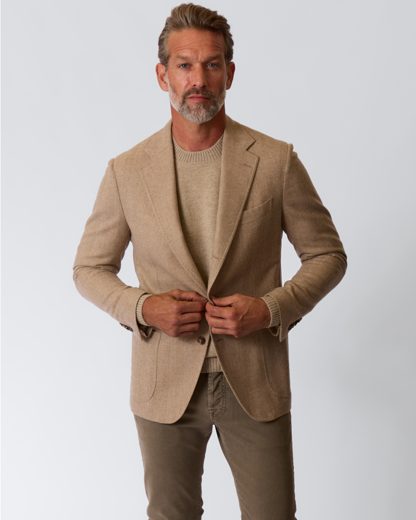 Posillipo Single Breasted Wollen Colbert Beige