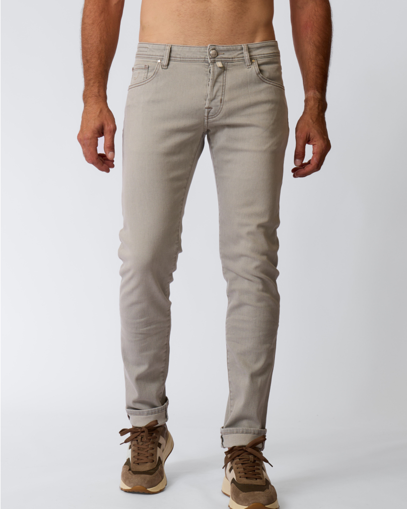 Nick Vintage Wash Slim Jeans Donkergrijs