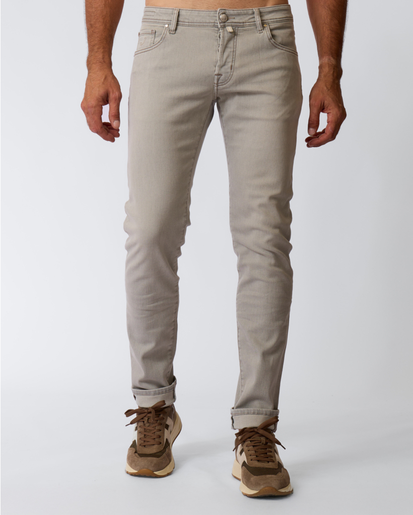 Nick Vintage Wash Slim Jeans Donkergrijs