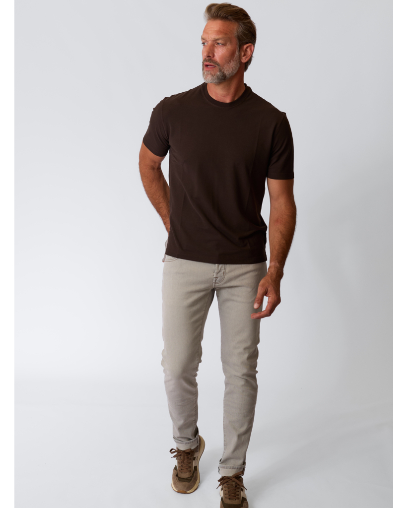 Nick Vintage Wash Slim Jeans Donkergrijs