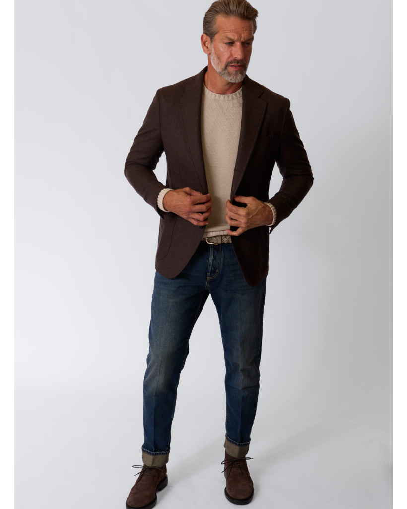Jude Vintage Wash Tapered Jeans Donkerblauw