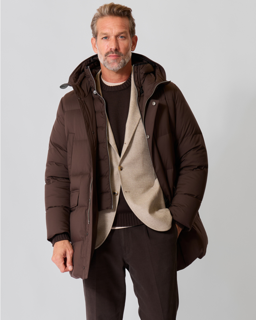 Water Resistent Capuchon Parka Coffee Brown