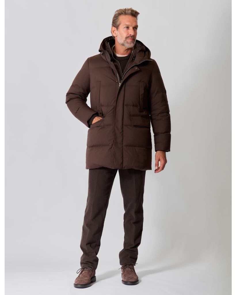 Water Resistent Capuchon Parka Coffee Brown