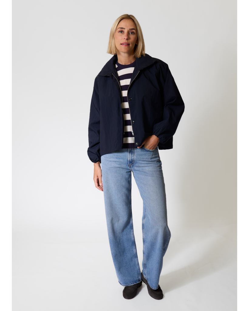 Oxo Gestreept Mouwloos T-shirt Navy/Ecru