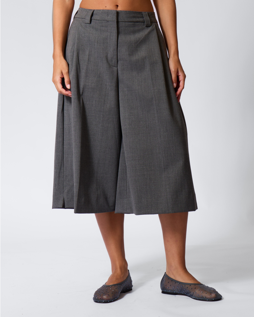 Dakota Wolblend Culotte Donkergrijs