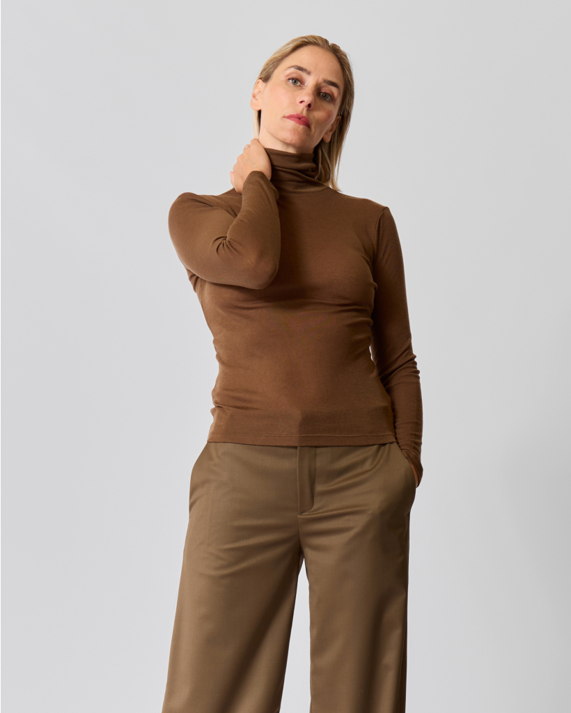 Zerafne Lyocell-Wol Colshirt Military