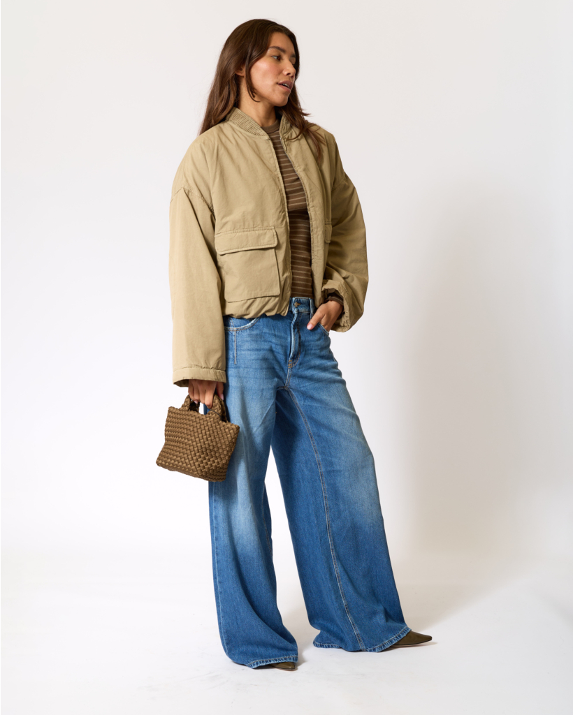 Nurit Striped Fitted Longsleeve Military