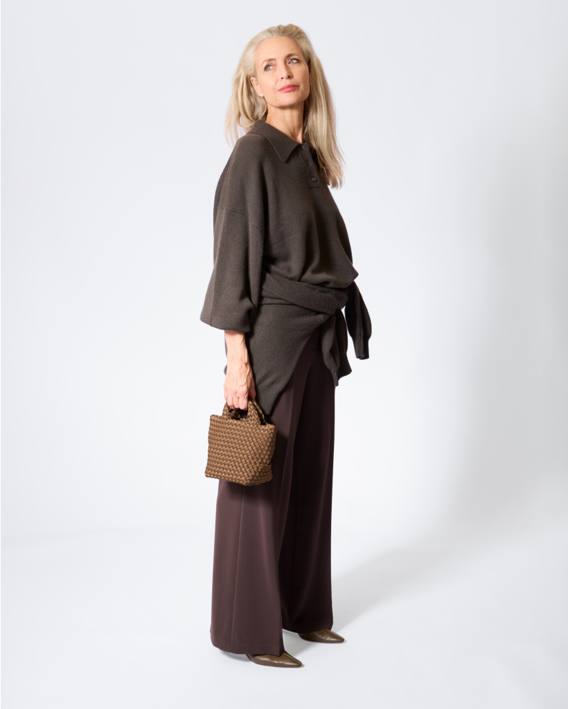 Etta Polo Knit Dark Fern