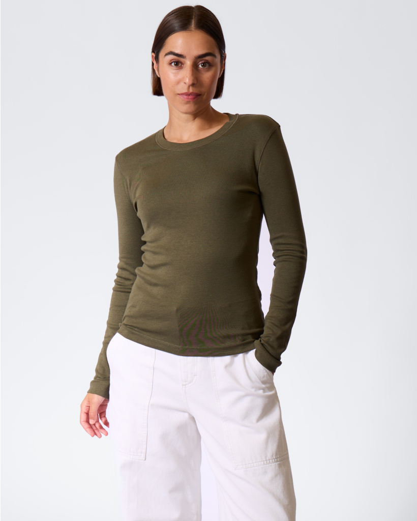 Fitted Longsleeve Army Green