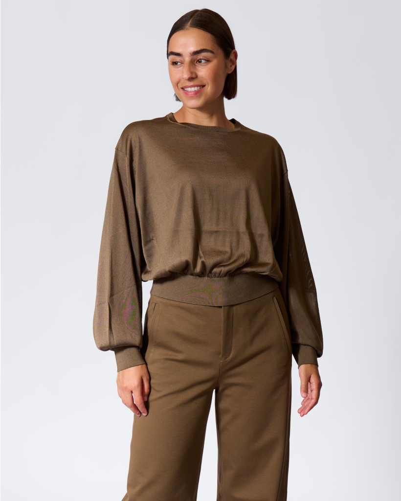 Talomina Doorschijnende Knit Military