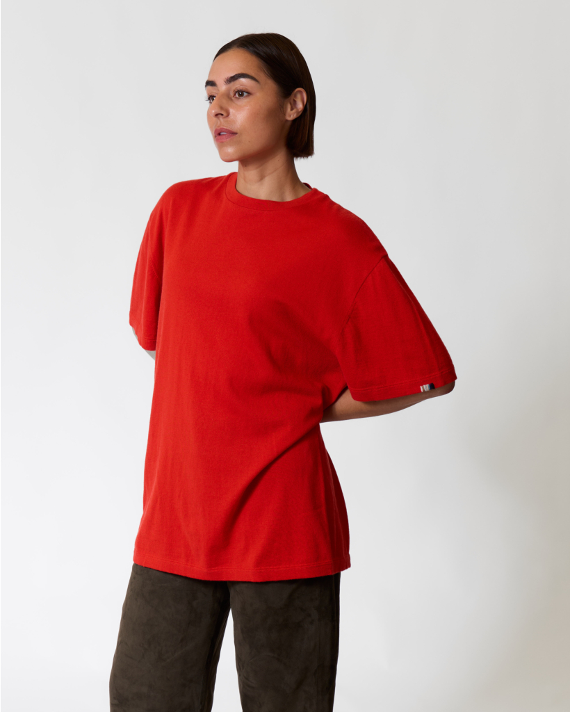 Rik Kasjmiermix Oversized T-shirt Tomato