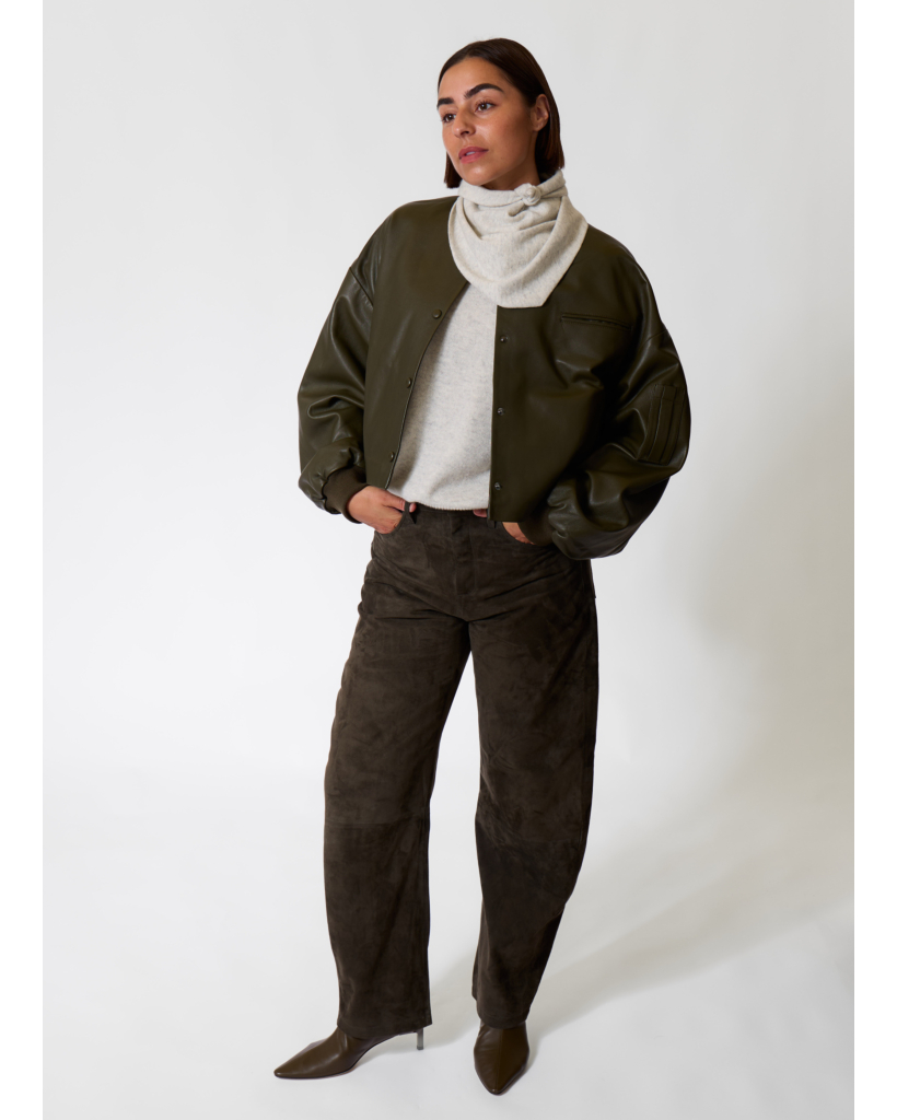 Sassie Kasjmier Korte Mouw Sweater Mineral