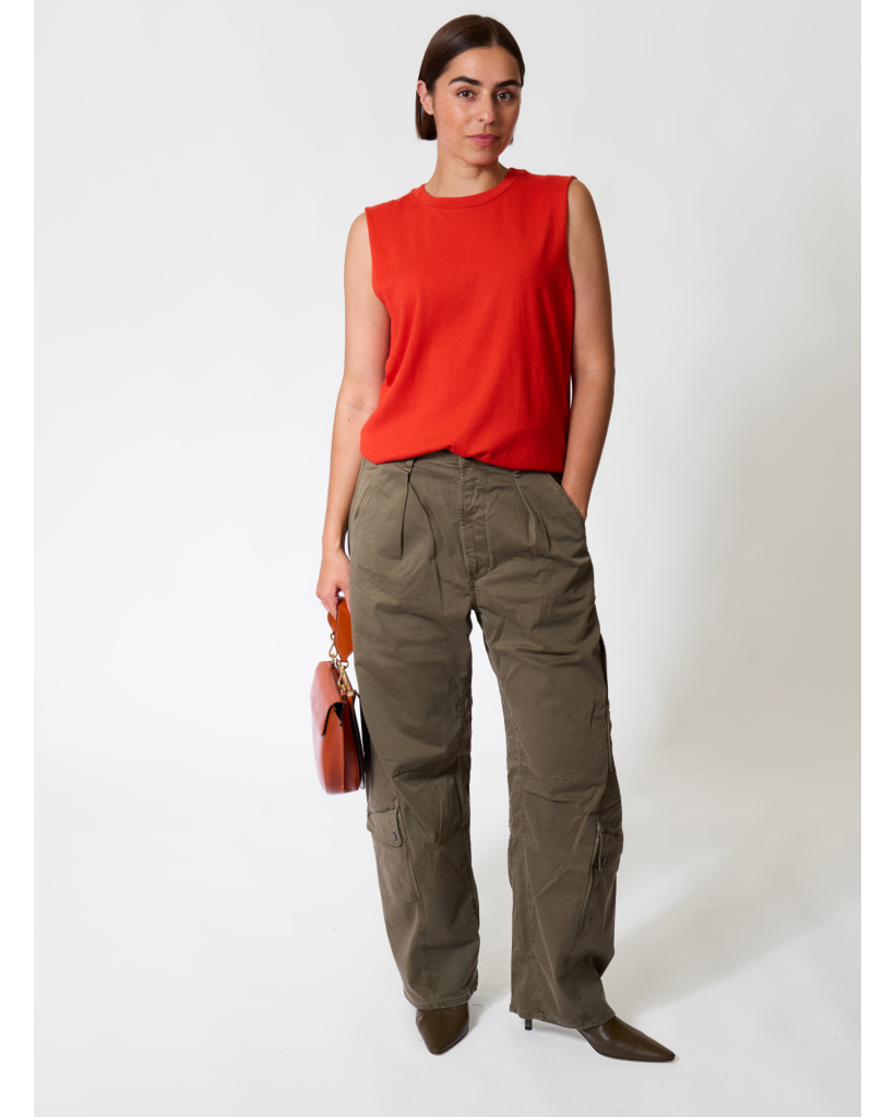 Muscle Kasjmiermix Mouwloze Knit Tomato