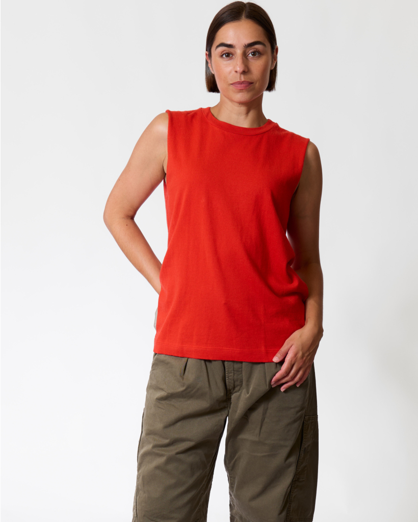 Muscle Kasjmiermix Mouwloze Knit Tomato