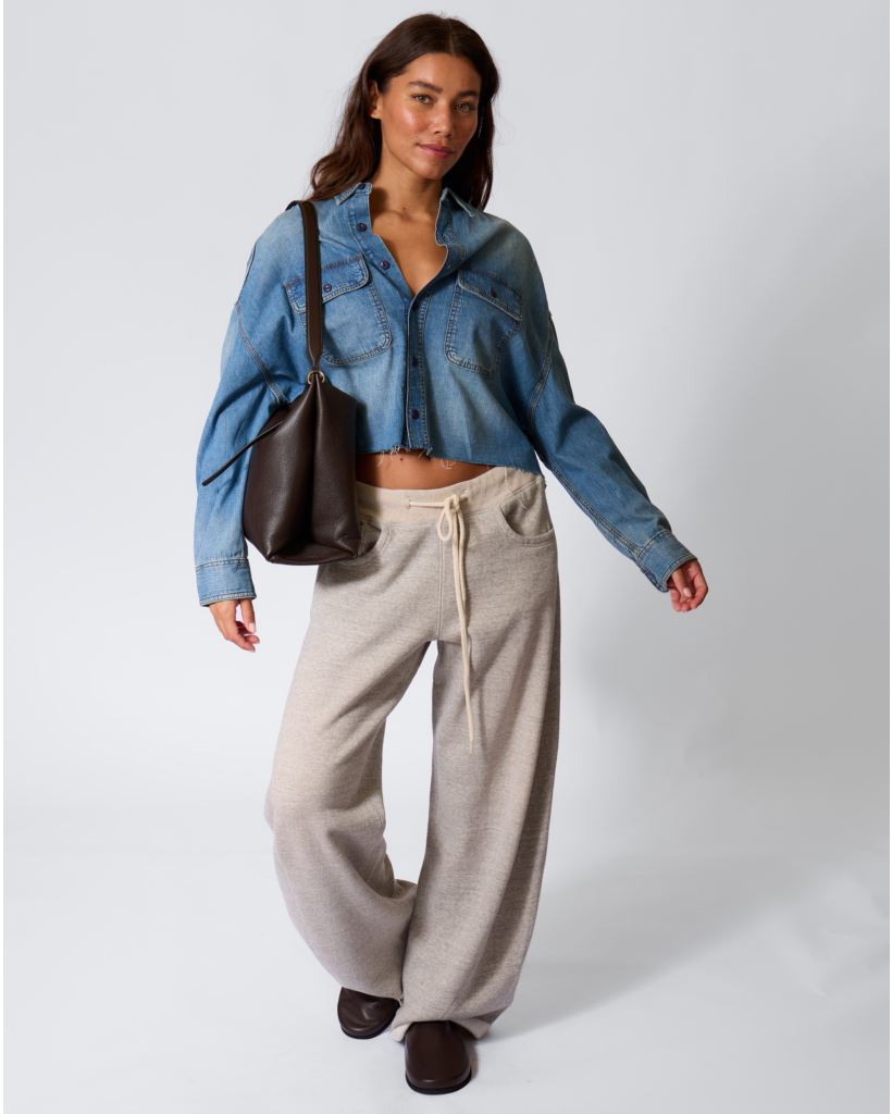 Relaxed Darted Sweatpant Heather Grey