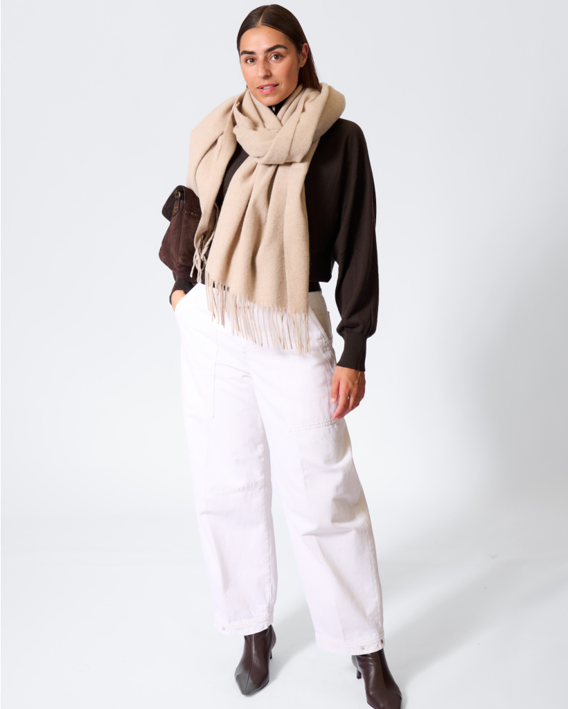 Rhannon Barrel Jeans Off White