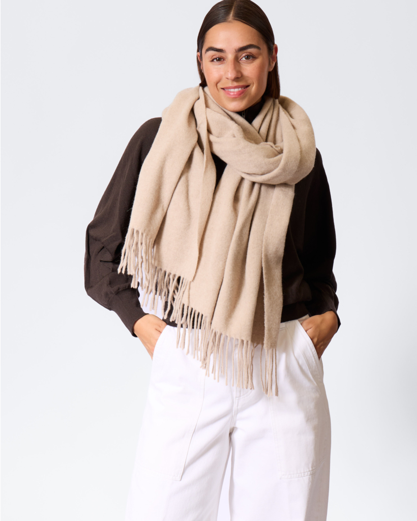 Gaze Wollen Sjaal Beige