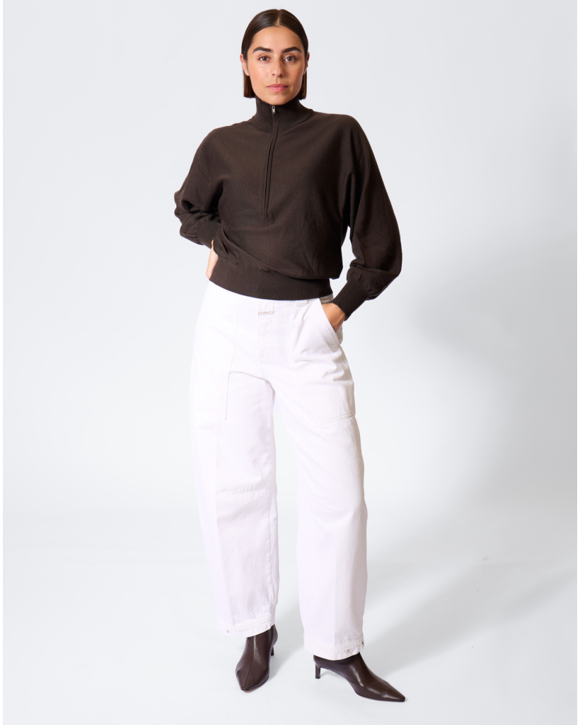 Rickay Half-zip Knit Choco Brown 