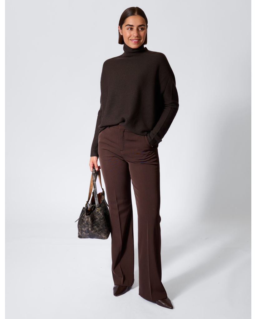 Argue Pleated Pantalon Choco Brown