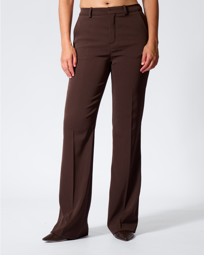 Argue Pleated Pantalon Choco Brown