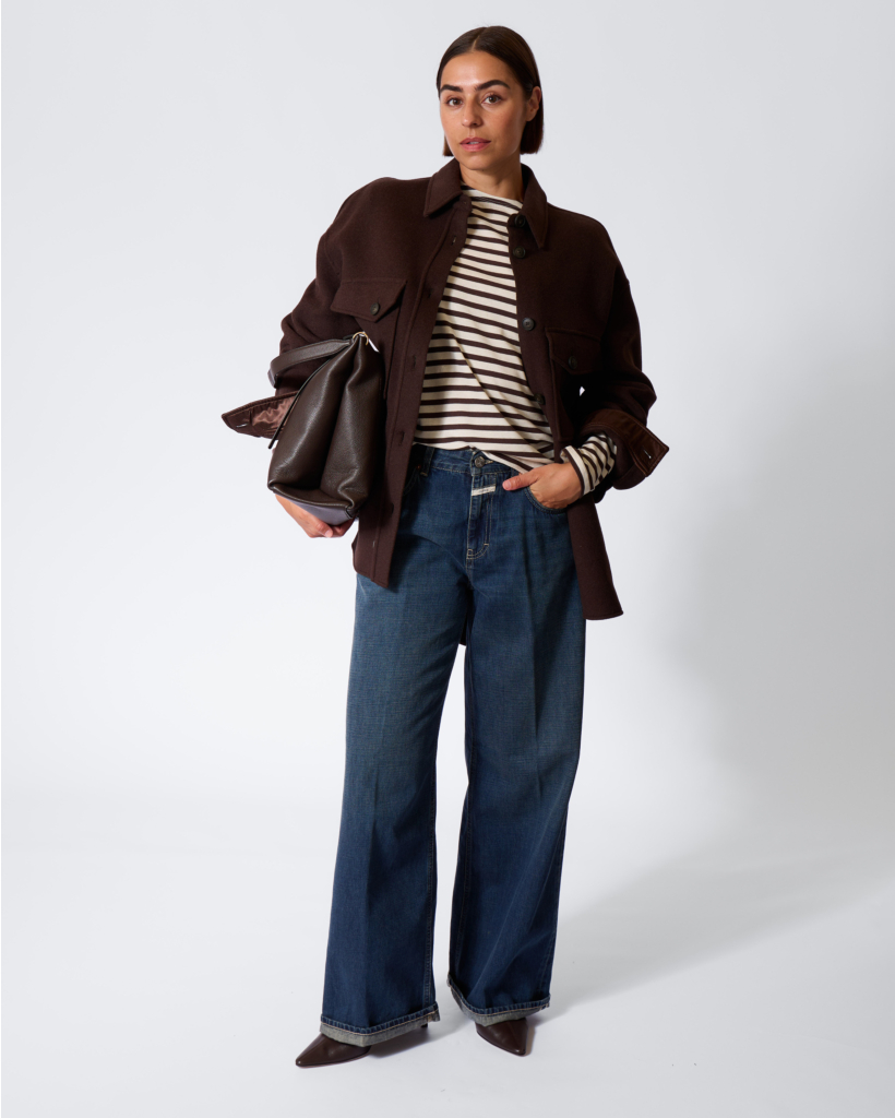 Wolmix Overshirt Mahogany Brown