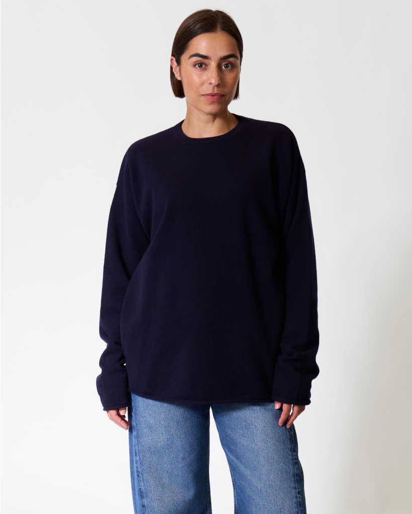 Paolo Kasjmiermix Oversized Sweater Navy