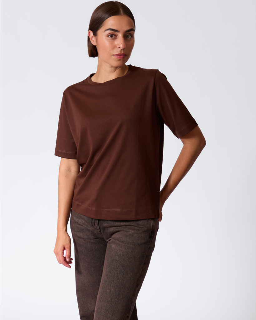 Biologisch Katoenen T-shirt Marone