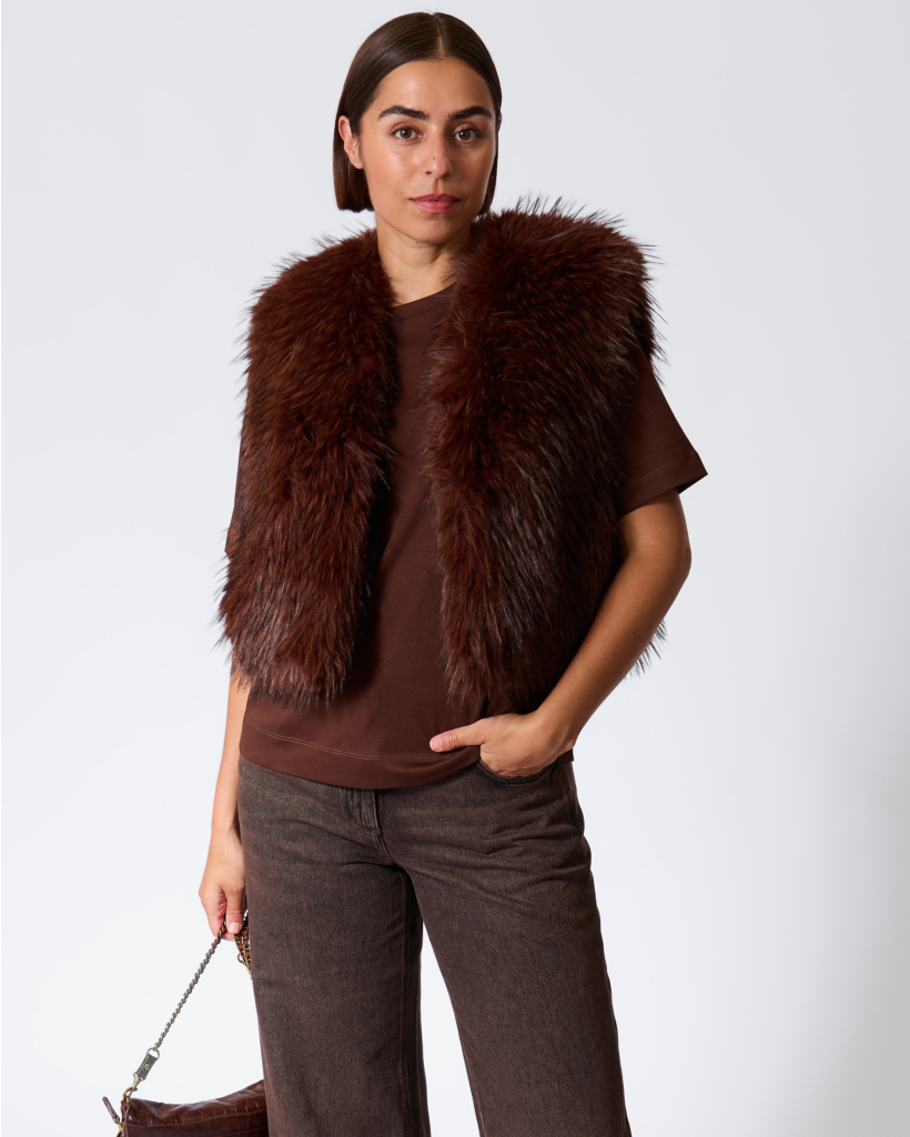Gilet van Imitatiebond Marone