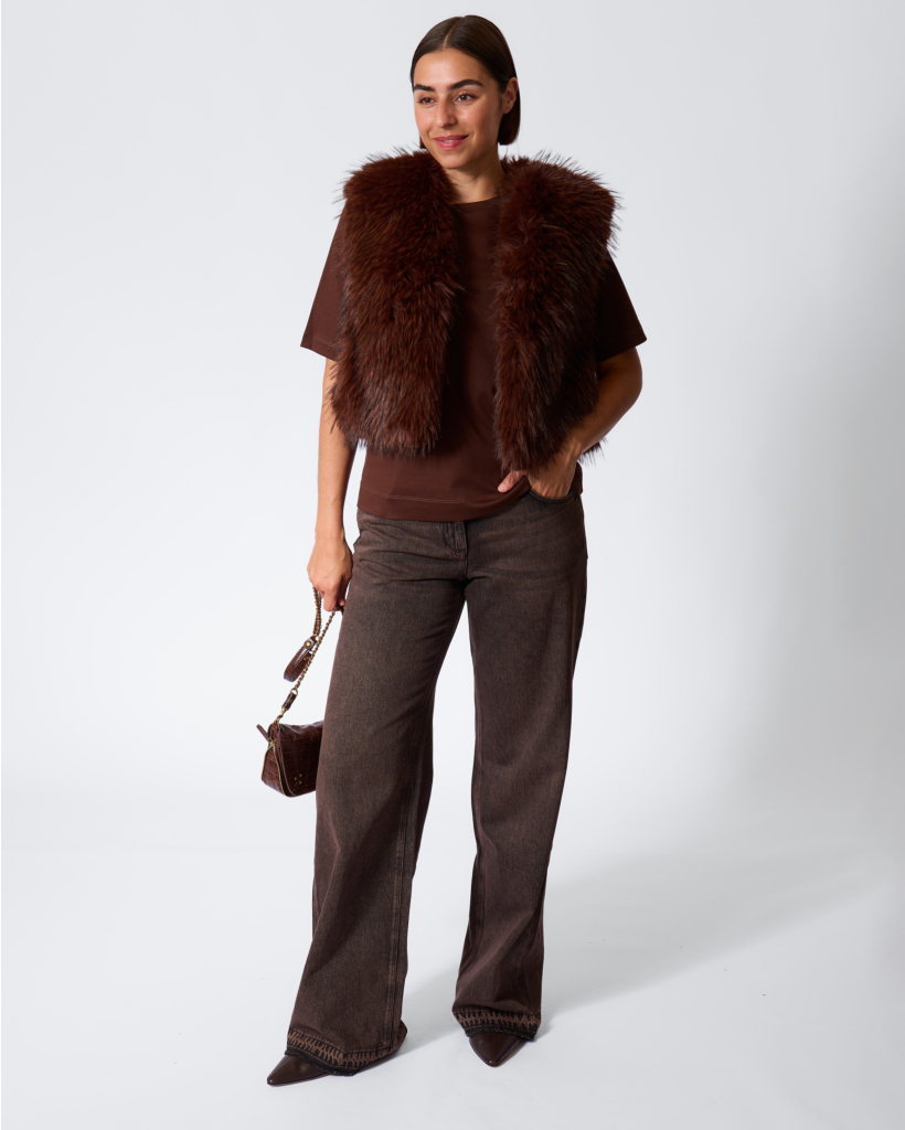 Gilet van Imitatiebond Marone