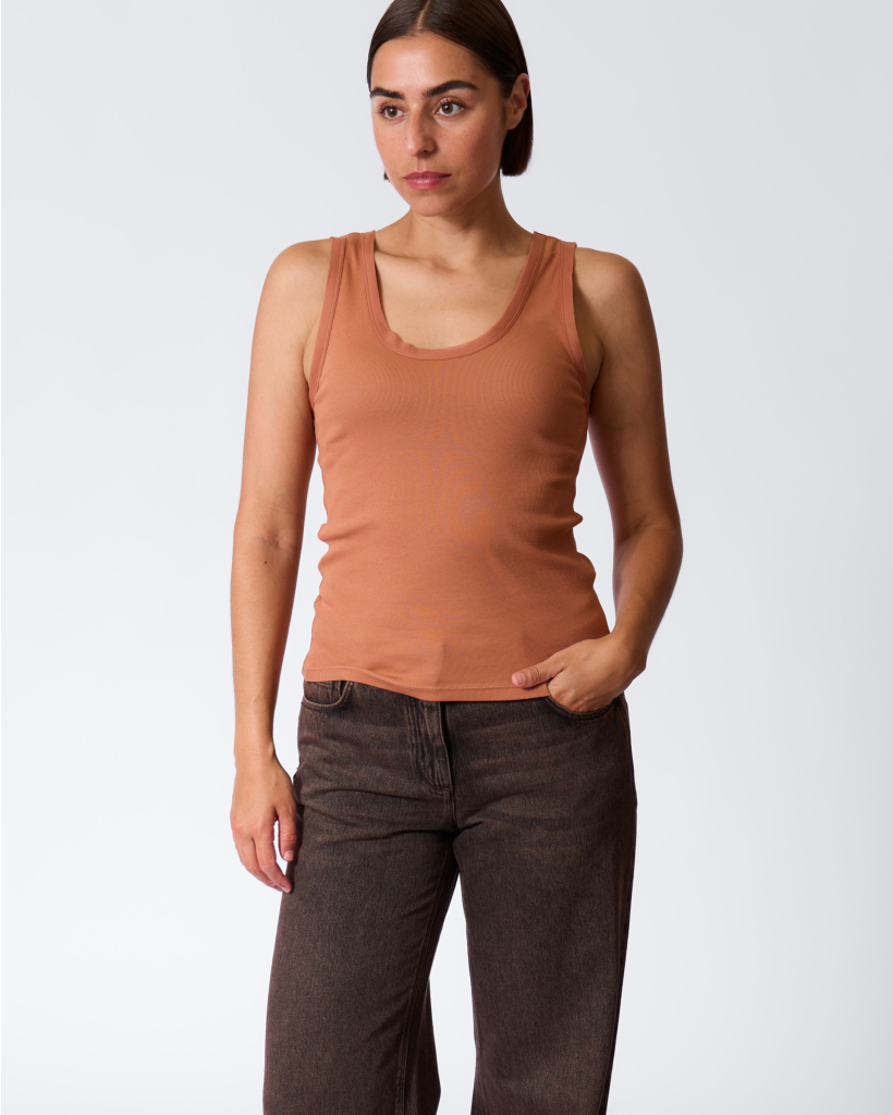 Rib Tanktop Brick