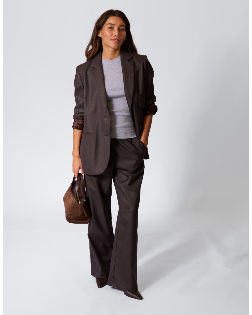 Nikita Oversized Blazer Brown Stripes