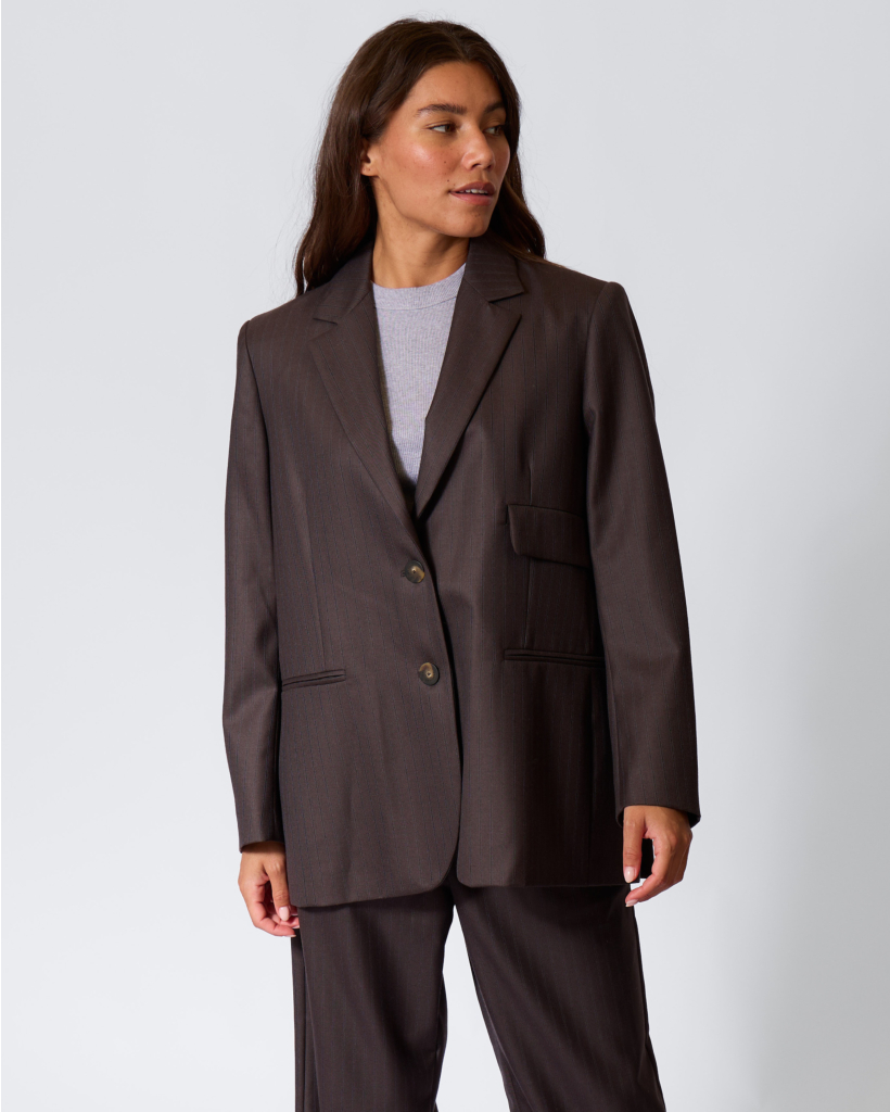 Nikita Oversized Blazer Brown Stripes