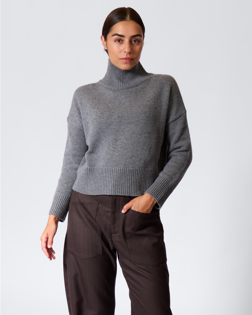 Ulla Crop Boxy Sweater Flanelle
