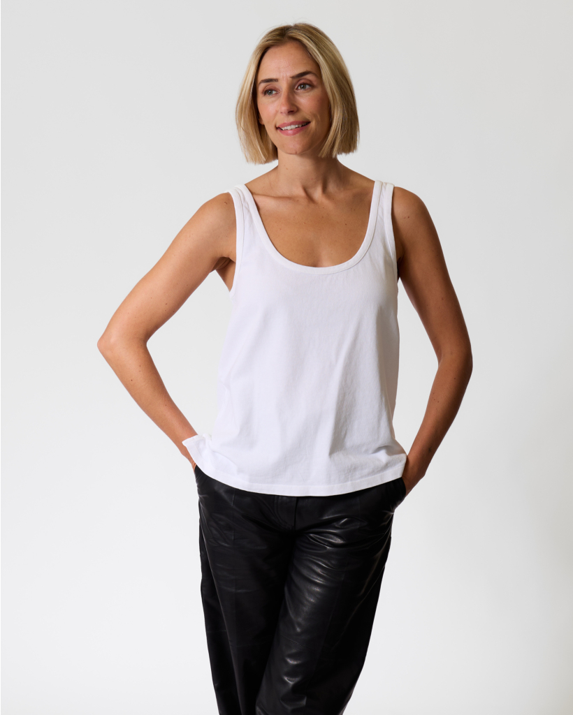 Ronde Hals Tank Wit