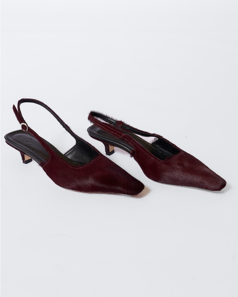 Anna Cavallino Slingback Vino