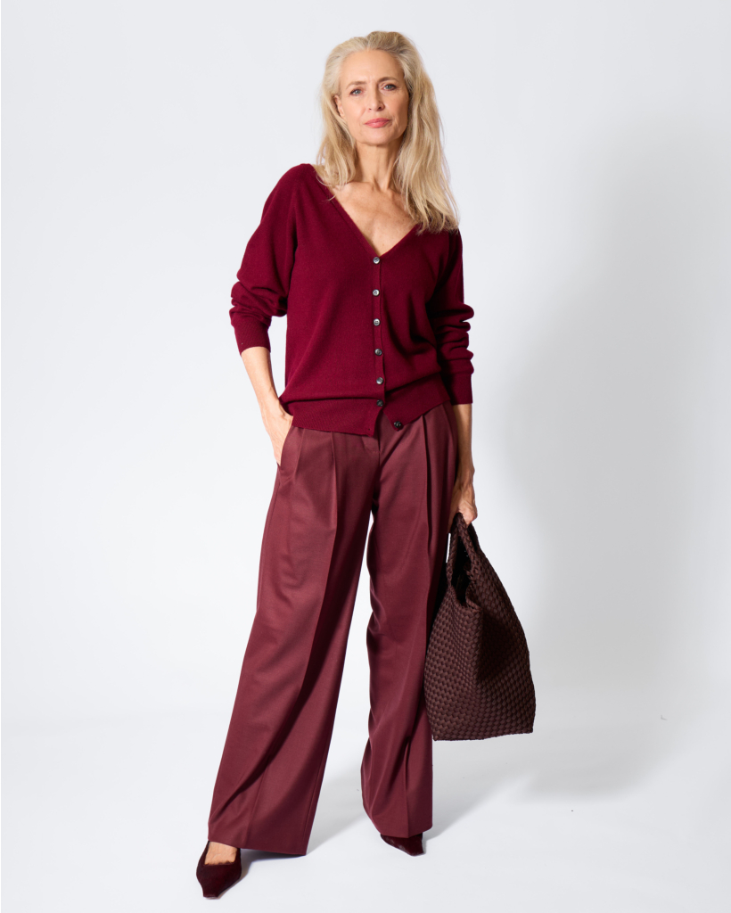 Addison Wolblend Pantalon Mulberry