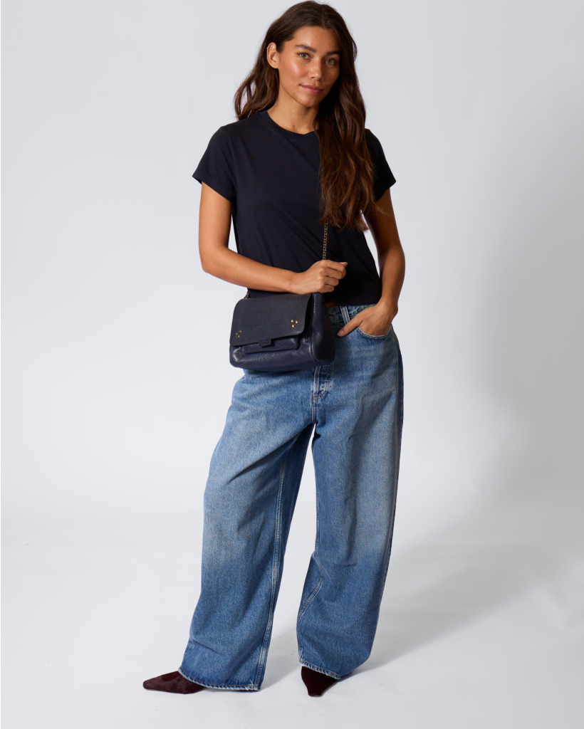 Adine Shrunken Katoenen T-shirt Storm