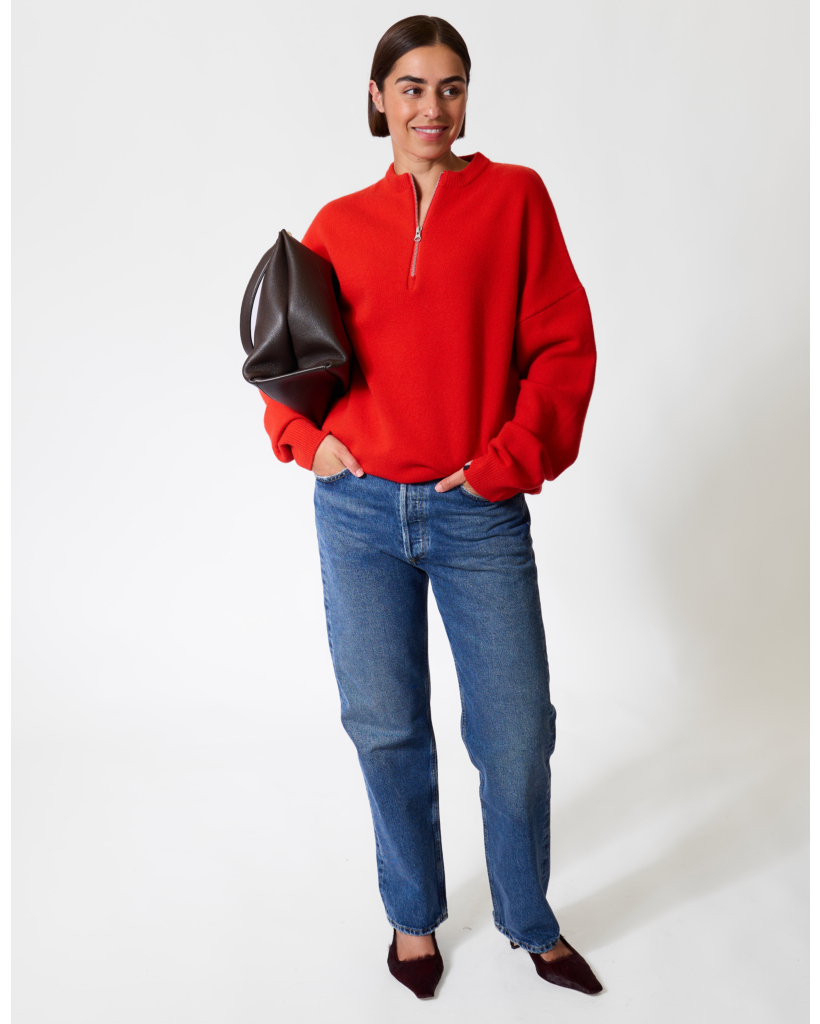 Like Kasjmiermix Zip Sweatshirt Tomato