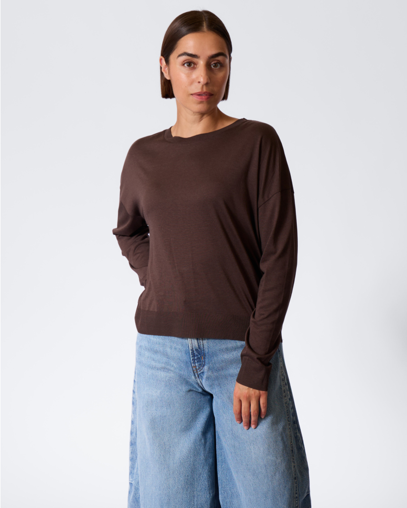 Cesidie Wolmix Longsleeve Choco Brown