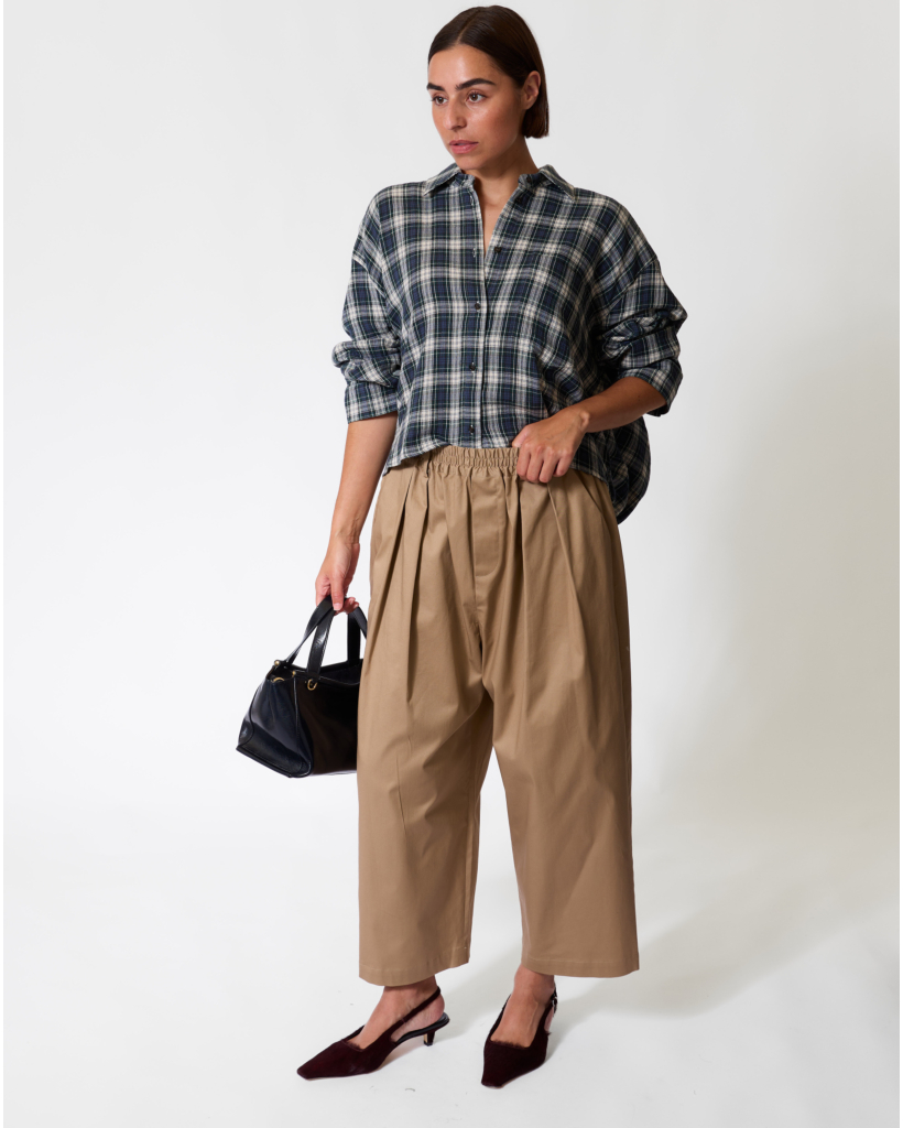 Kick Pleated Pantalon Beige