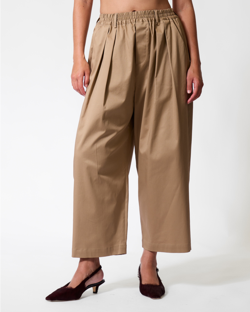 Kick Pleated Pantalon Beige