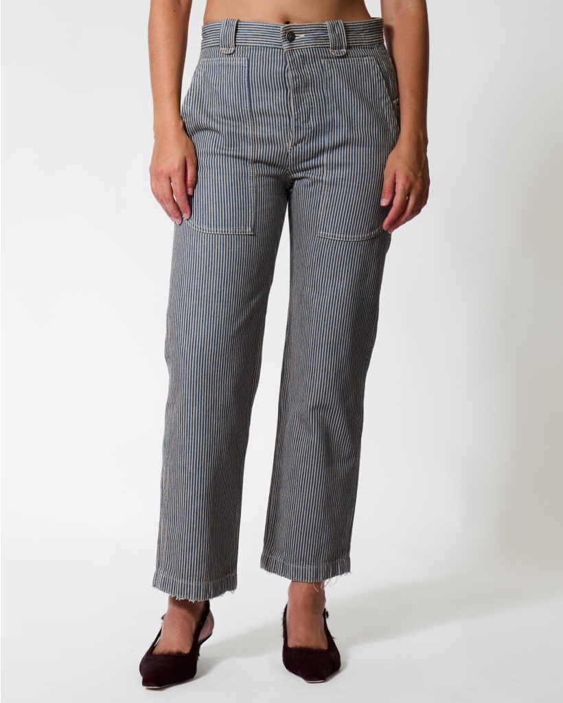 Ermina Gestreepte Jeans Blauw/Wit